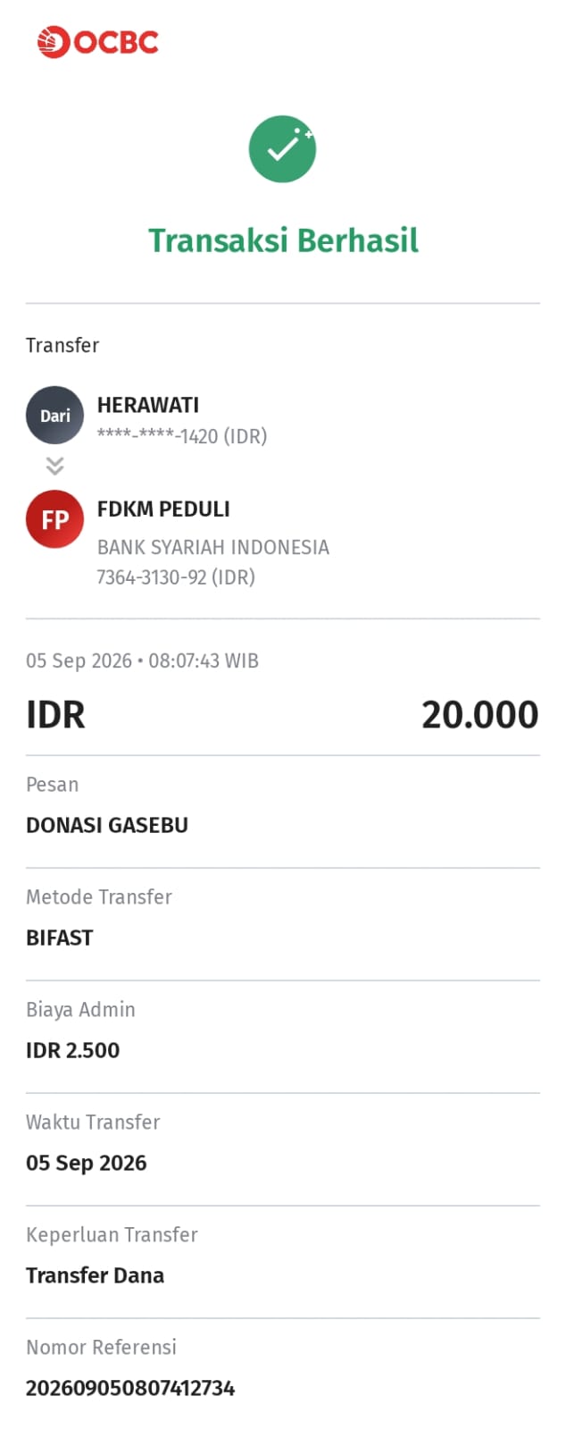 Bukti Herawati Blok F SA2